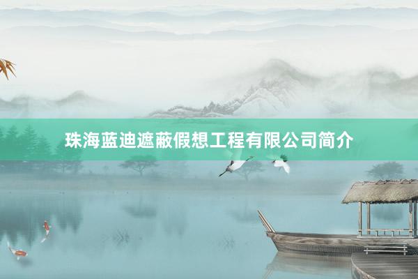 珠海蓝迪遮蔽假想工程有限公司简介